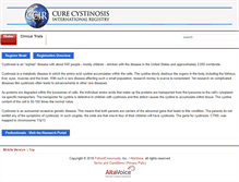 Tablet Screenshot of cystinosis.patientcrossroads.org